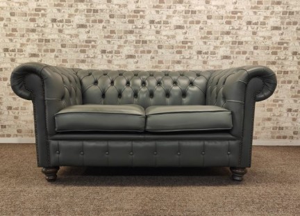 Rare canapé 2pl en cuir premium gris (Réf: 704)